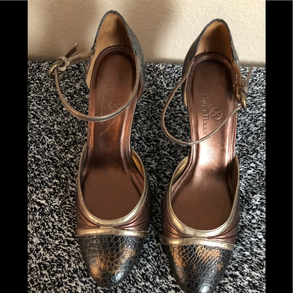 Cole Haan Bronze Gold Heels 7
